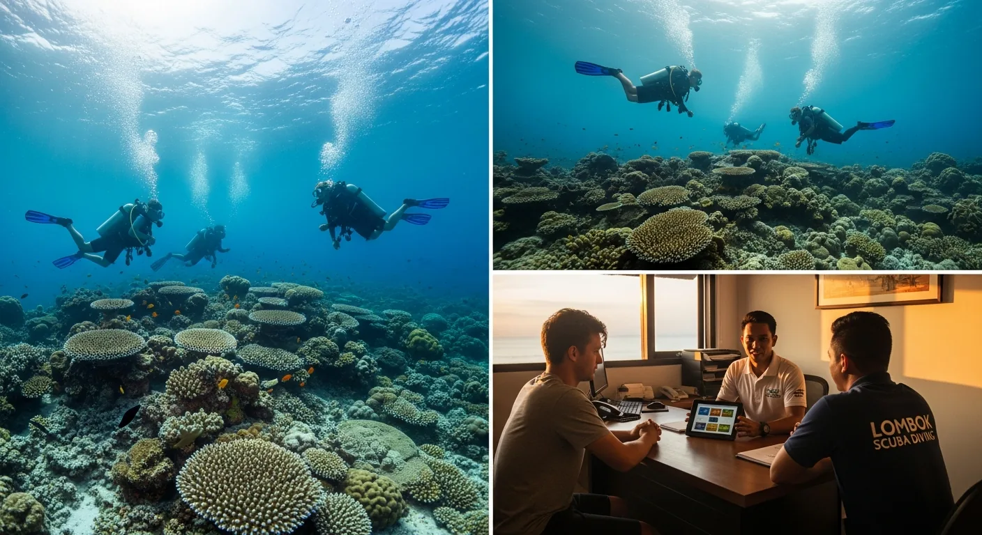Senggigi Shore Diving — Magnet Reef, Tackat Malang, Sunset